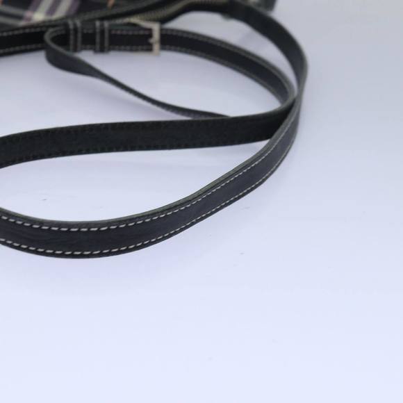 BURBERRY Nova Check Blue Label Shoulder Bag Nylon Black Auth 80167 - Picture 7 of 16